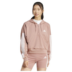 Adidas Γυναικείο φούτερ Essentials 3-Stripes French Terry Quarter-Zip Hoodie